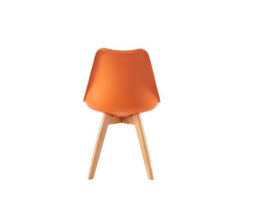 MCC Direct Single Dining Chair With Solid Wooden Legs And Seat Cushion Pad Orange - Eva By Mcc - thumbnail 5
