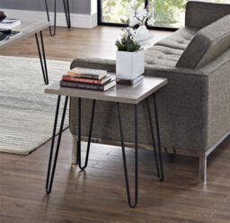 Dorel Home Owen Retro End Table In Distressed Grey Oak - thumbnail 3