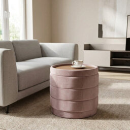 Garden Greatness Blush Pink Storage Ottoman With Tray Top - thumbnail 2