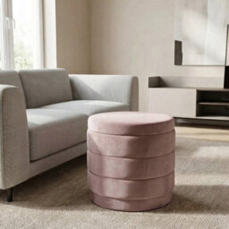 Garden Greatness Blush Pink Storage Ottoman With Tray Top - thumbnail 1