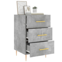 Berkfield Bedside Cabinet Concrete Grey 40X40X66 Cm Engineered Wood - thumbnail 4
