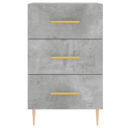 Berkfield Bedside Cabinet Concrete Grey 40X40X66 Cm Engineered Wood - thumbnail 5