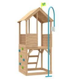 TP Toys Treehouse Wooden Play Tower With Climbing Wall And Fireman's Pole - Fsc Certified - thumbnail 1