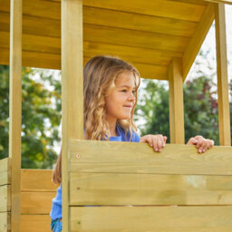 TP Toys Treehouse Wooden Play Tower With Climbing Wall And Fireman's Pole - Fsc Certified - thumbnail 4
