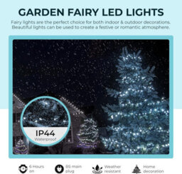 Globrite 20M 200 Led Fairy Lights Cool White Plug In Indoor Outdoor String Lights With 8 Modes - thumbnail 4