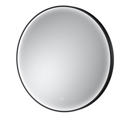 Balterley Quixhill Round Inset Framed Led Touch Sensor Mirror With Demister Pad, 800mm - Black - image 1