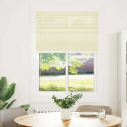Berkfield Pleated Blind Cream 100X150 Cm Fabric Width 99.4 Cm Polyester - thumbnail 2