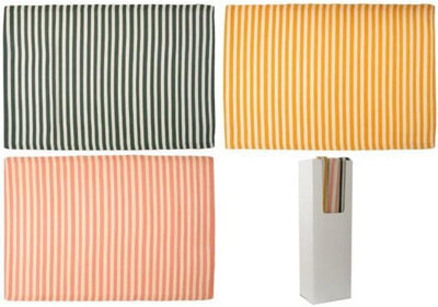 Annibells Green Yellow Pink Striped Garden Rug  (17883) - Pink, 120 X 180 Cms - image 1
