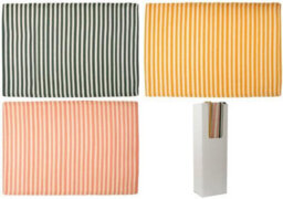 Annibells Green Yellow Pink Striped Garden Rug  (17883) - Pink, 120 X 180 Cms