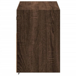Berkfield Durable Tv Wall Cabinet With Led Lights Brown Oak 100X31X45 Cm - thumbnail 7