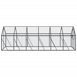 Walplus Anthracite Aviary 1.79X6X1.85 M Aluminium Bird Cage Large Parrot Cage Budgie Cage - thumbnail 4