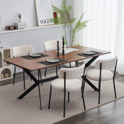 Set Of 4 Velora Maison Elegant Boucle Stackable Dining Chair  White Teddy Boucle - thumbnail 5
