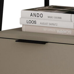 Fwstyle Sage Green 1 Drawer Bedside Table Nightstand Black Metal - thumbnail 2