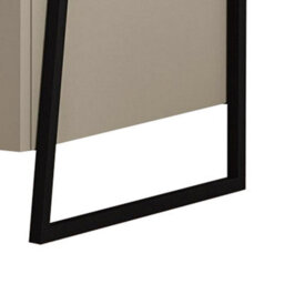 Fwstyle Sage Green 1 Drawer Bedside Table Nightstand Black Metal - thumbnail 3