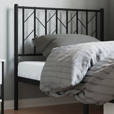Berkfield Metal Headboard Black 90 Cm - image 1
