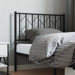Berkfield Metal Headboard Black 90 Cm - thumbnail 3