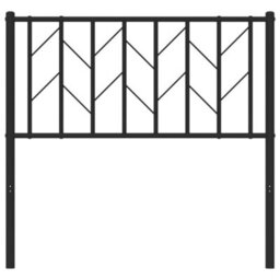 Berkfield Metal Headboard Black 90 Cm - thumbnail 4