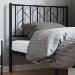 Berkfield Metal Headboard Black 90 Cm - thumbnail 1