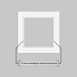 Ak Frames 60X60Cm White Picture Mounts To Fit 40X40Cm Aperture Size - Mount Board Only (No Frame Included) - thumbnail 4