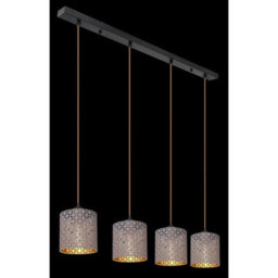 Luminosa Lighting Luminosa Cindy Bar Pendant Ceiling Light Matt Black 4X E27 - thumbnail 5