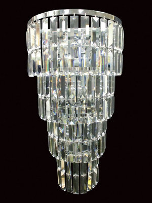 Luminosa Lighting Luminosa Padua 5 Light Polished Chrome Lead Crystal Wall Light