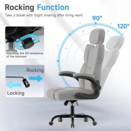 Office Desk Chair High Back Adjustable Height Ergonomic Swivel Computer Chair - thumbnail 4