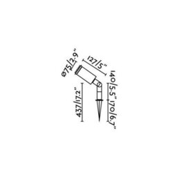 Luminosa Lighting Luminosa Garten 1 Light Outdoor Spike Light Black Ip44, E27 - thumbnail 2