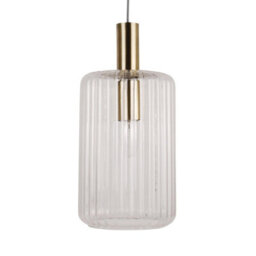 First Choice Lighting Walpole - Bronze With Fluted Glass Ceiling Pendant Fitting - thumbnail 3
