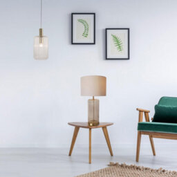 First Choice Lighting Walpole - Bronze With Fluted Glass Ceiling Pendant Fitting - thumbnail 8