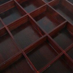 Woodeedoo Wooden Wall Display Shelf Teak Gloss Stain With 28 Compartments For Crystals Miniatures Small Ornaments Collectables Keepsakes - thumbnail 3