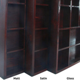 Woodeedoo Wooden Wall Display Shelf Teak Gloss Stain With 28 Compartments For Crystals Miniatures Small Ornaments Collectables Keepsakes - thumbnail 5