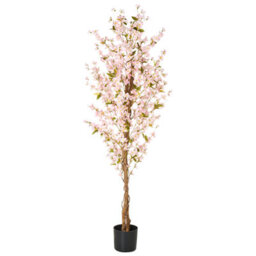 Beliani Artificial Plant Sakura 185 Cm Pink - thumbnail 1