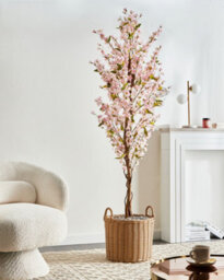 Beliani Artificial Plant Sakura 185 Cm Pink - thumbnail 2