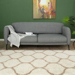 The Rugs Moroccan Shaggy Rugs And Runners Soft Fluffy Trellis Design High Pile Ivory And Beige  Living Room Kitchen Hallway 630 - thumbnail 8