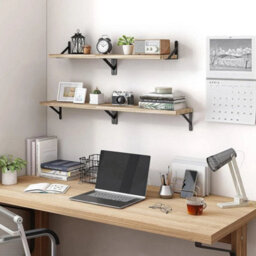 4Pcs Floating Shelf Wall Mounted Storage Organizer Wooden Display Rack Bookshelf - thumbnail 6