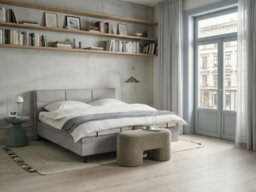 Beliani Adjustable Bed Fabric Viceroy 180 X 200 Cm (Eu Super King) Light Grey - thumbnail 2