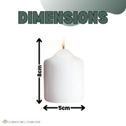 Marco Paul Traditional Ivory Church Pillar Candle 8Cm - thumbnail 2