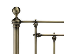Save On Goods UK 5Ft King Size Brass Finish,traditional Antique Victorian Metal Headboard Bed Head End - thumbnail 3
