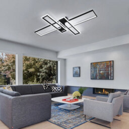 65W Modern Led Ceiling Light 6500K 4-Sqaure Ceiling Lamp White Living Room 120Cm - thumbnail 4