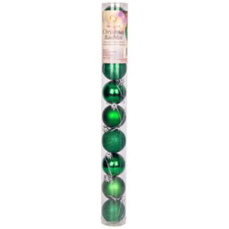 Shatchi 50mm/18Pcs Christmas Baubles Shatterproof Dark Green, Christmas Tree Decorations - thumbnail 4
