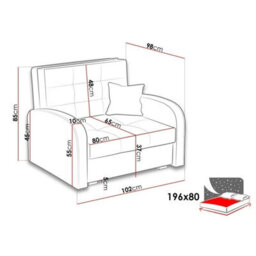 Viva Gold I Compact Single Sofa Bed With Storage And Modern Upholstered Design Beige - thumbnail 5