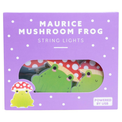 Fizz Creations Maurice Mushroom Frog Led String Lights Battery Powered - image 1