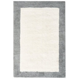 Beliani Bath Mat Kabri Grey/ Beige 60 X 90 Cm Cotton - thumbnail 1