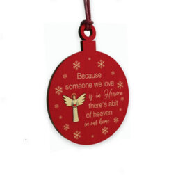 Red Ocean Remembrance Bauble Christmas Tree Decoration Wooden Plaque Memorial Gifts For Family Mum Dad Nan - thumbnail 4