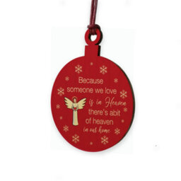 Red Ocean Remembrance Bauble Christmas Tree Decoration Wooden Plaque Memorial Gifts For Family Mum Dad Nan - thumbnail 6