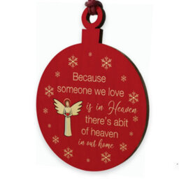 Red Ocean Remembrance Bauble Christmas Tree Decoration Wooden Plaque Memorial Gifts For Family Mum Dad Nan - thumbnail 3