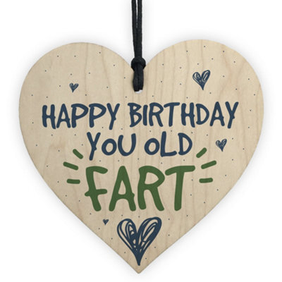 Red Ocean Handmade Wooden Happy Birthday Heart Boyfriend Dad Grandad Thank You Gift For Husband - image 1
