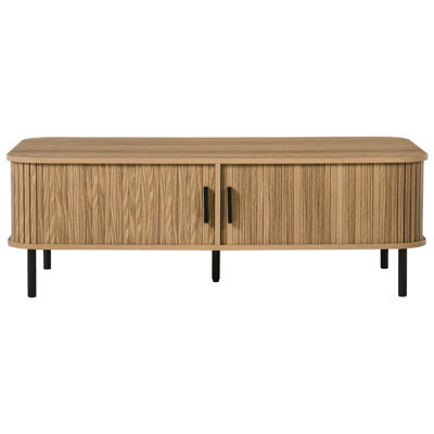 Wyld And Coco Novacasa Coffee Table - Light Brown With Black Legs, 120X60 Cm - image 1