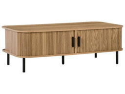 Wyld And Coco Novacasa Coffee Table - Light Brown With Black Legs, 120X60 Cm - thumbnail 3