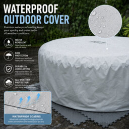 Shatchi Hot Tub Spa 2 Person Hot Tub Cover Cap Outdoor Garden Patio Furniture Swimming Spa Safety Protector, 195X100X70Cm - thumbnail 8